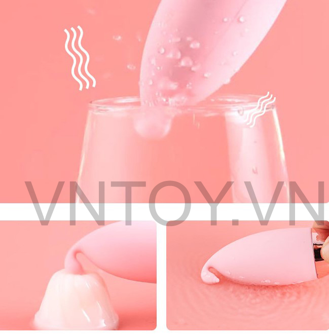 Trứng rung không dây massage điểm G hình móc sạc Pin