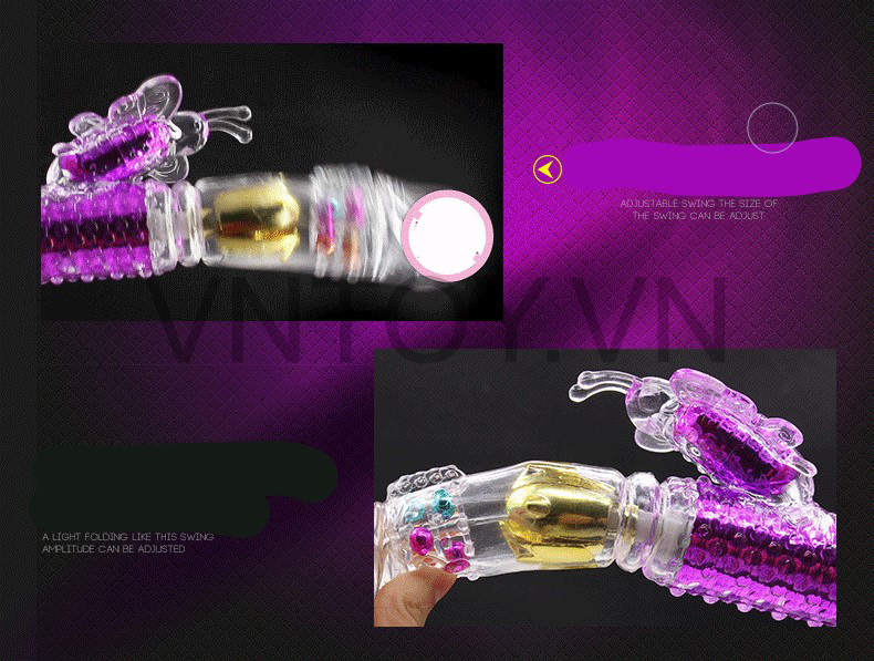 Dương vật giả thụt xoay vô cực rung điểm G