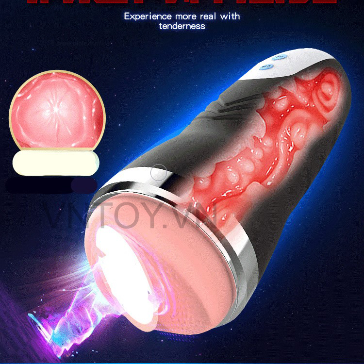 Cốc thủ dâm tự động rung rên âm thanh tặng tai nghe