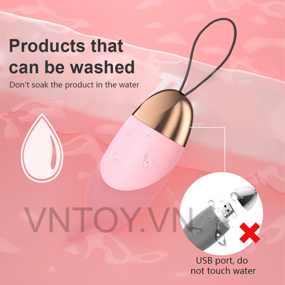 Trứng rung không dây massage điểm G hình móc sạc Pin