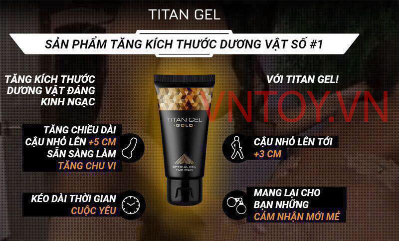 Titan Gel Gold chính hãng tăng kích cỡ cậu nhỏ