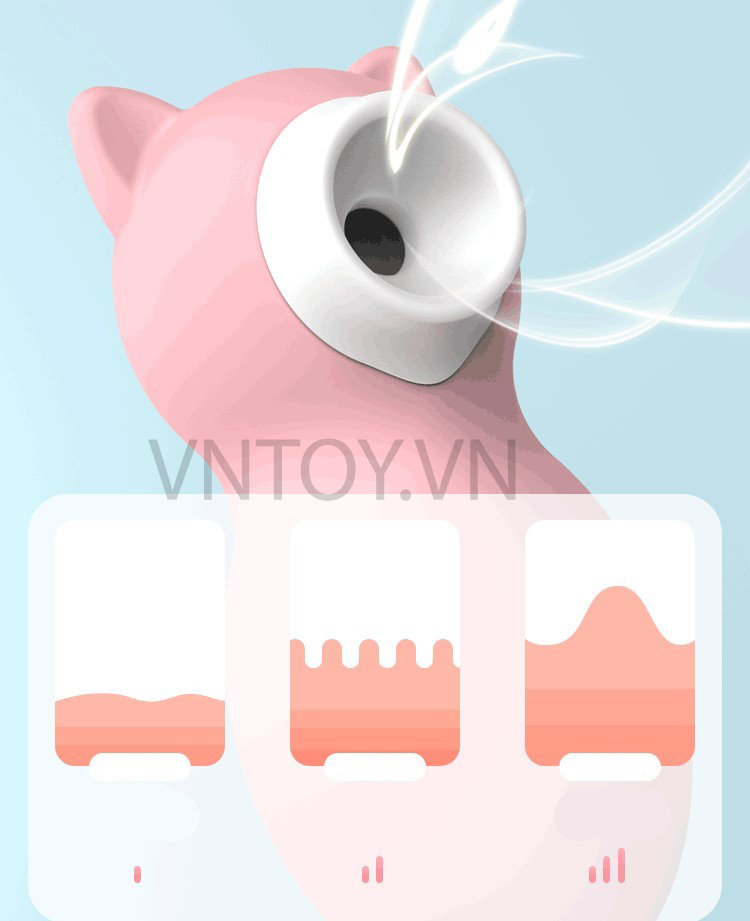 Trứng rung 2 đầu hình con gấu bú liếm hút