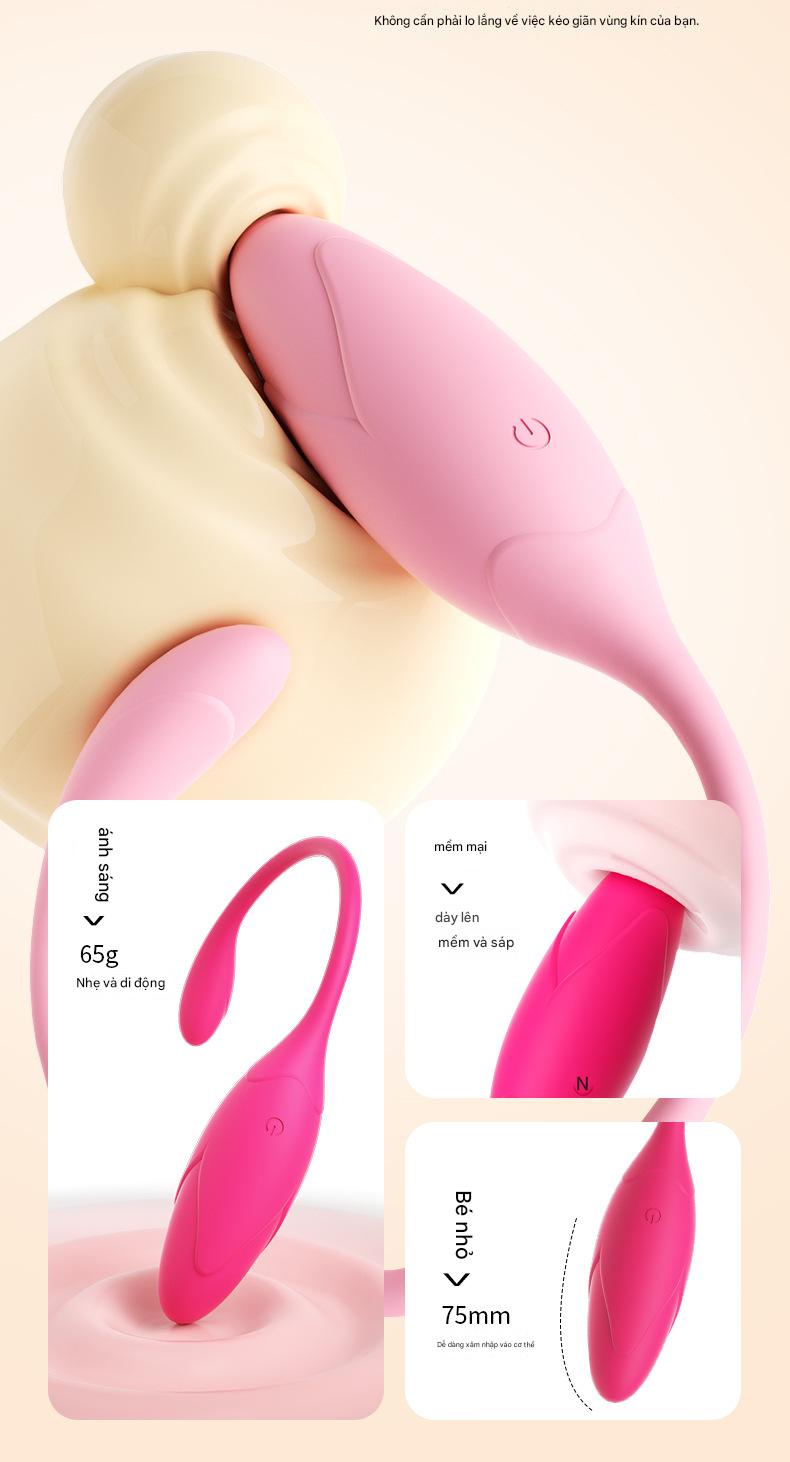 Trứng Rung Cá Heo Công Nghệ App Lilo Điều Khiển Không Dây