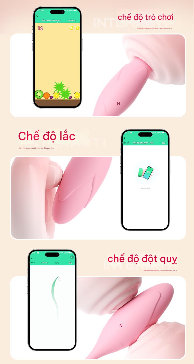 Trứng Rung Cá Heo Công Nghệ App Lilo Điều Khiển Không Dây