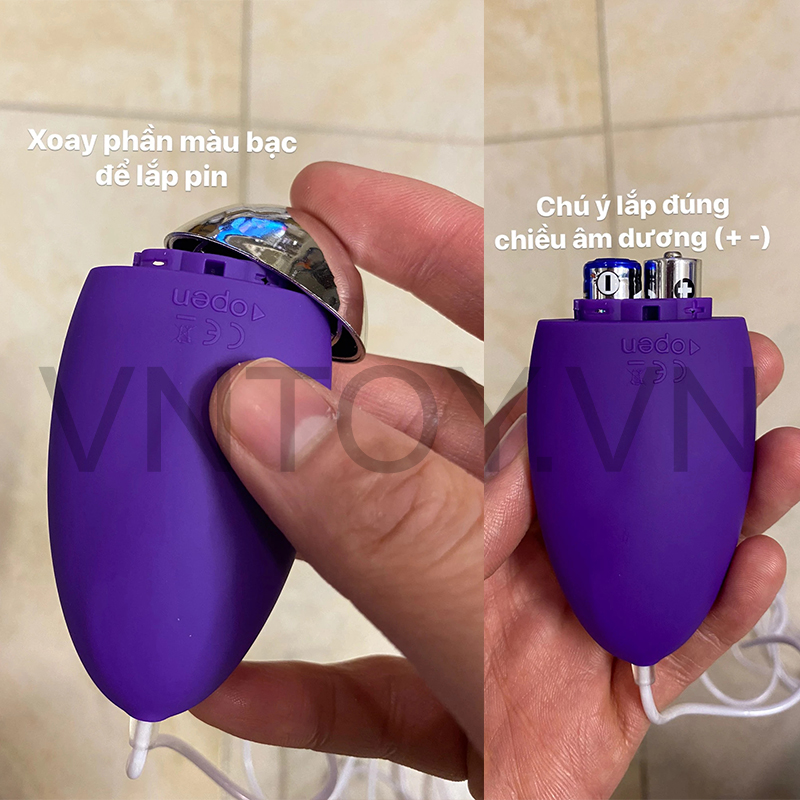 Trứng rung tình yêu 2 đầu Silicon 12 chế độ rung