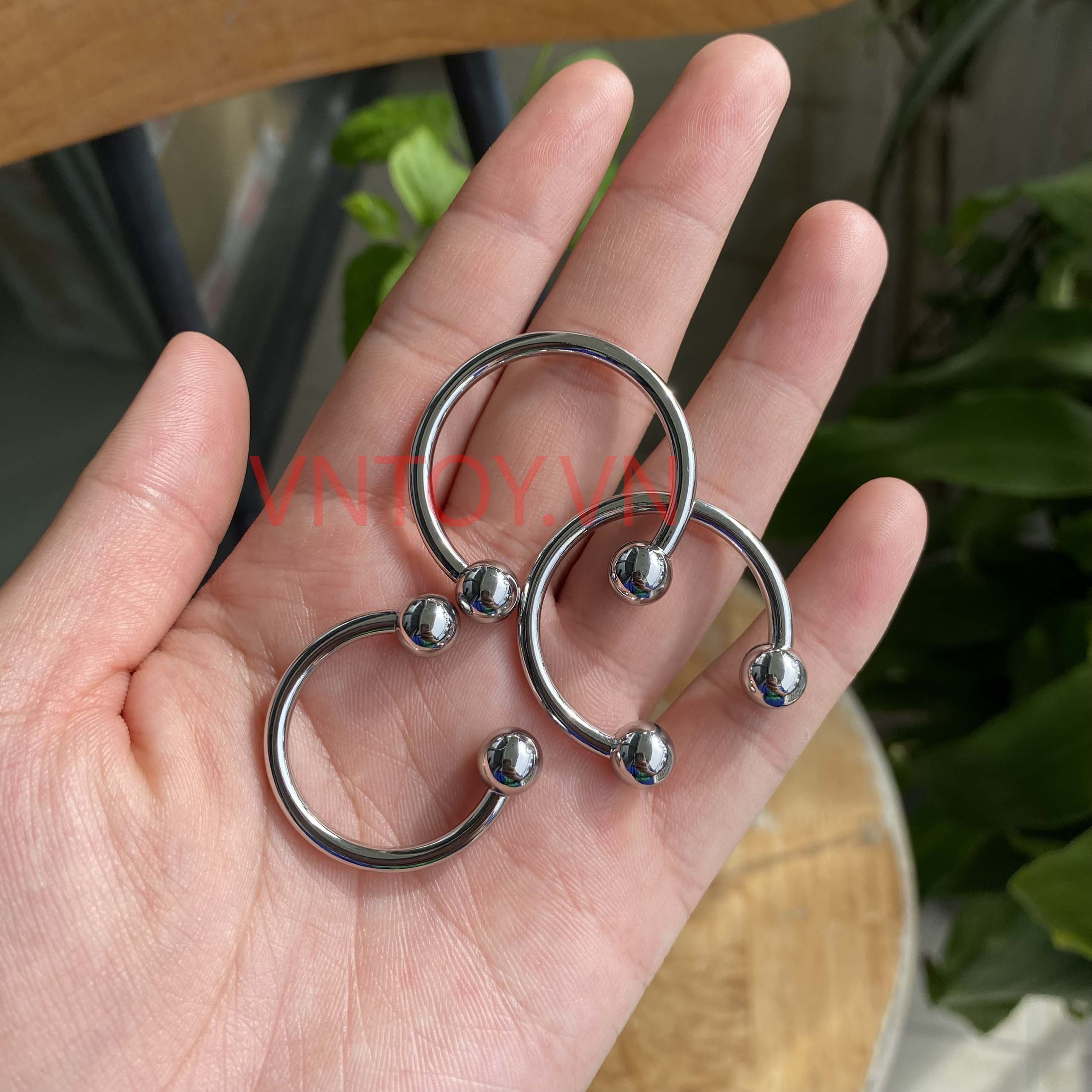 Vòng bi Inox đeo dương vật - Vòng 2 bi