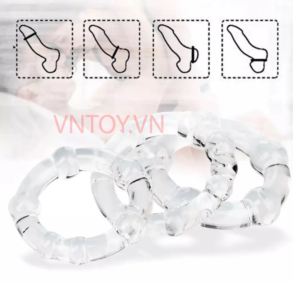 Vòng đeo kéo dài thời gian Stay Hard Beaded Cockrings dành cho nam giới