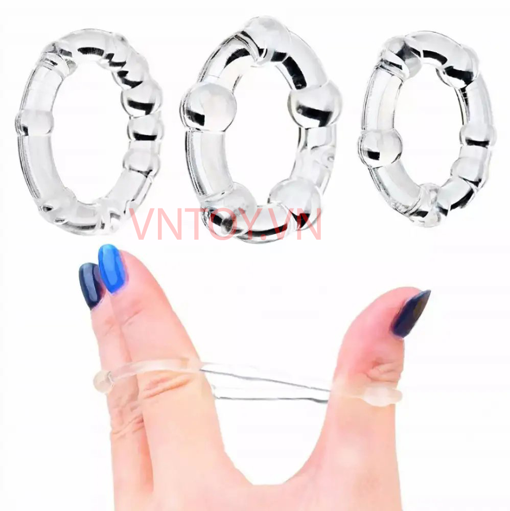 Vòng đeo kéo dài thời gian Stay Hard Beaded Cockrings dành cho nam giới
