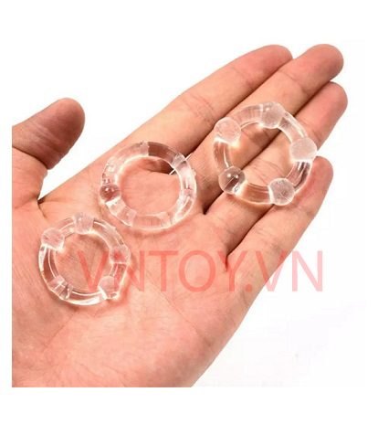Vòng đeo kéo dài thời gian Stay Hard Beaded Cockrings dành cho nam giới