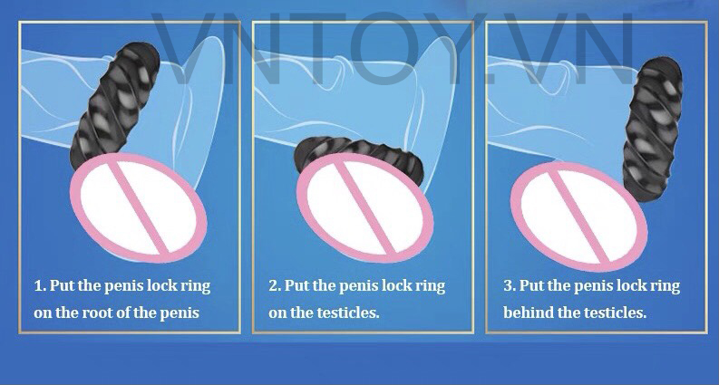 Vòng đeo chống xuất tinh sớm Cock Rings - Hộp 3 cái