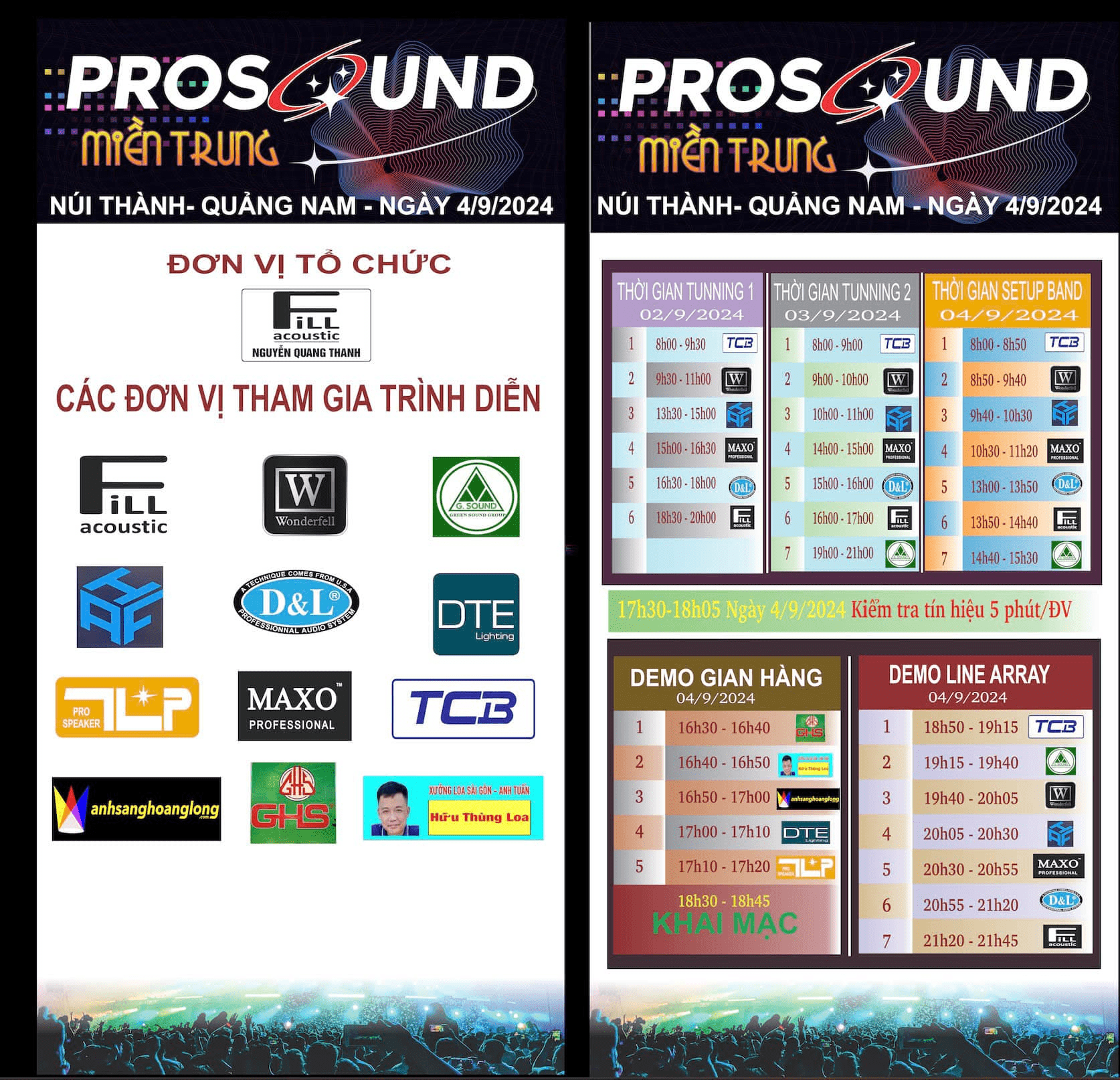 Ánh Sáng Hoàng Long tham gia Prosound Miền Trung 2024