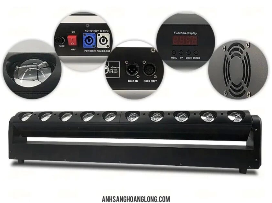 Đèn đám cưới Moving Led 10x40w Rgbw 4in1