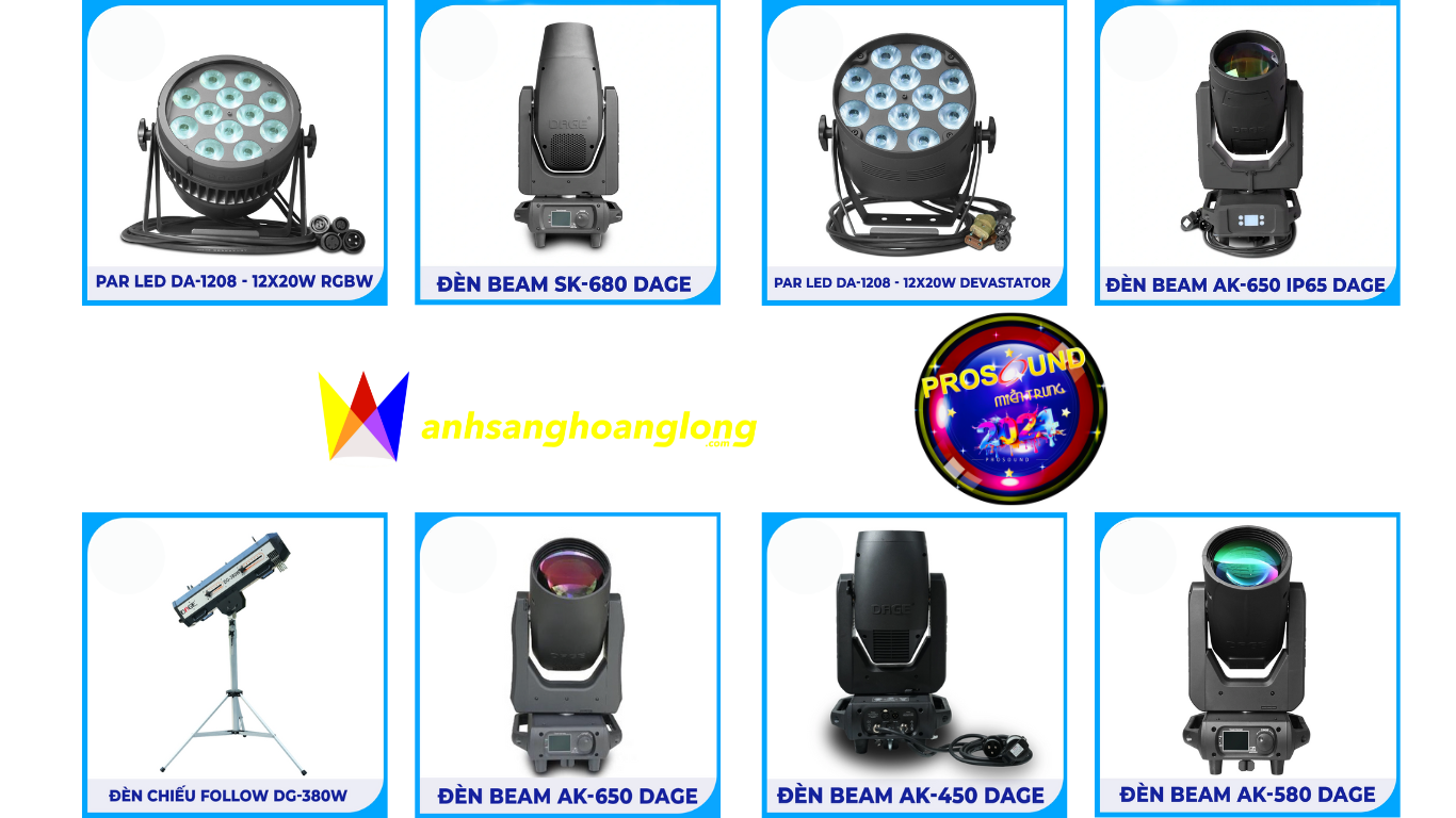 Đèn DAGE Lighting tại triển lãm Prosound Miền Trung 2024