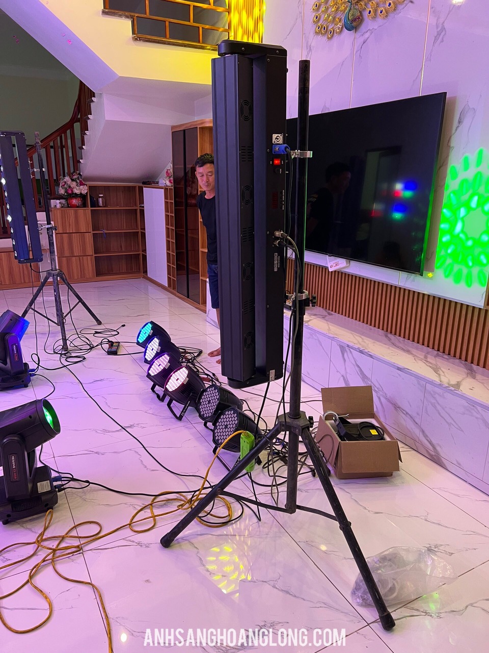 Bàn giao cấu hình đèn sân khấu đi làm đám cưới tại Ân Thi (Hưng Yên)