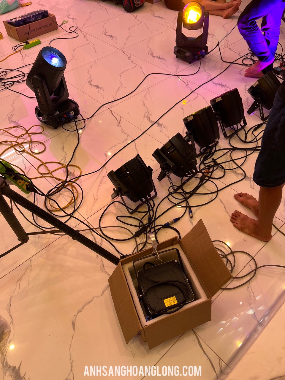 cấu hình đèn sân khấu đám cưới tại Ân Thi (Hưng Yên)