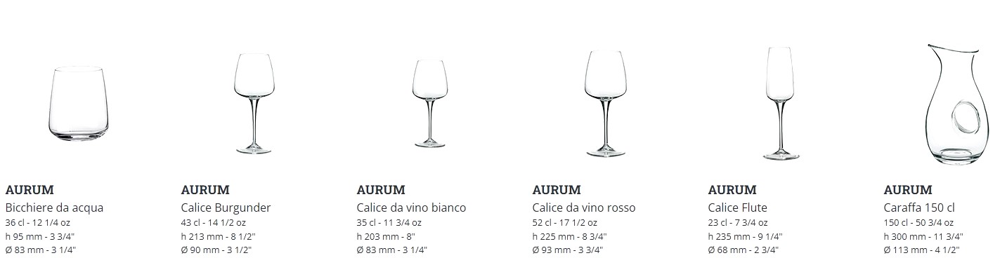 Aurum | Bộ sưu tập ly thủy tinh | Star Glass | Bormioli Rocco