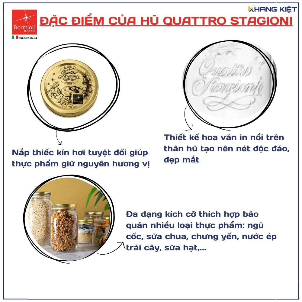 Khám Phá Hũ Thủy Tinh Quattro Stagioni: Giải Pháp Bảo Quản Tinh Hoa Của Italy