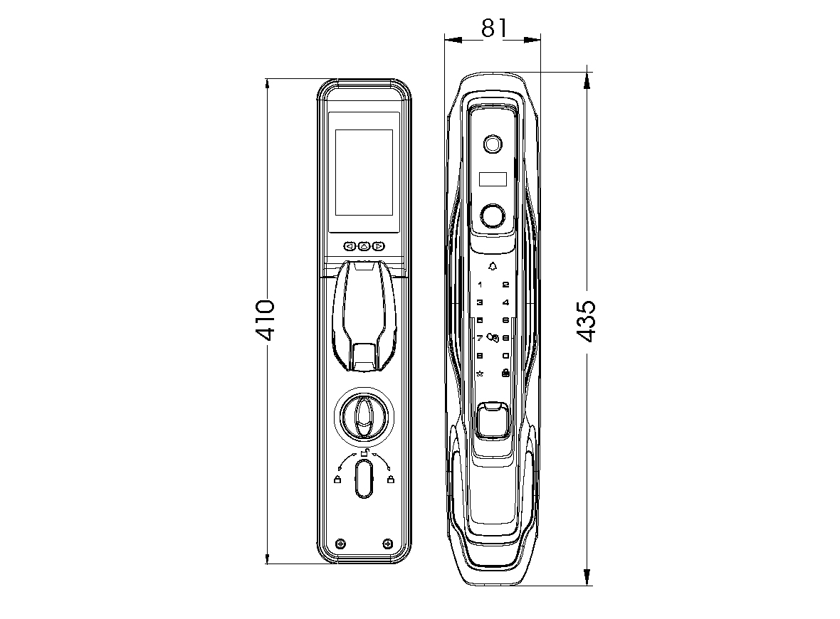 Khóa cửa nhận diện khuôn mặt Demax EL968 GS