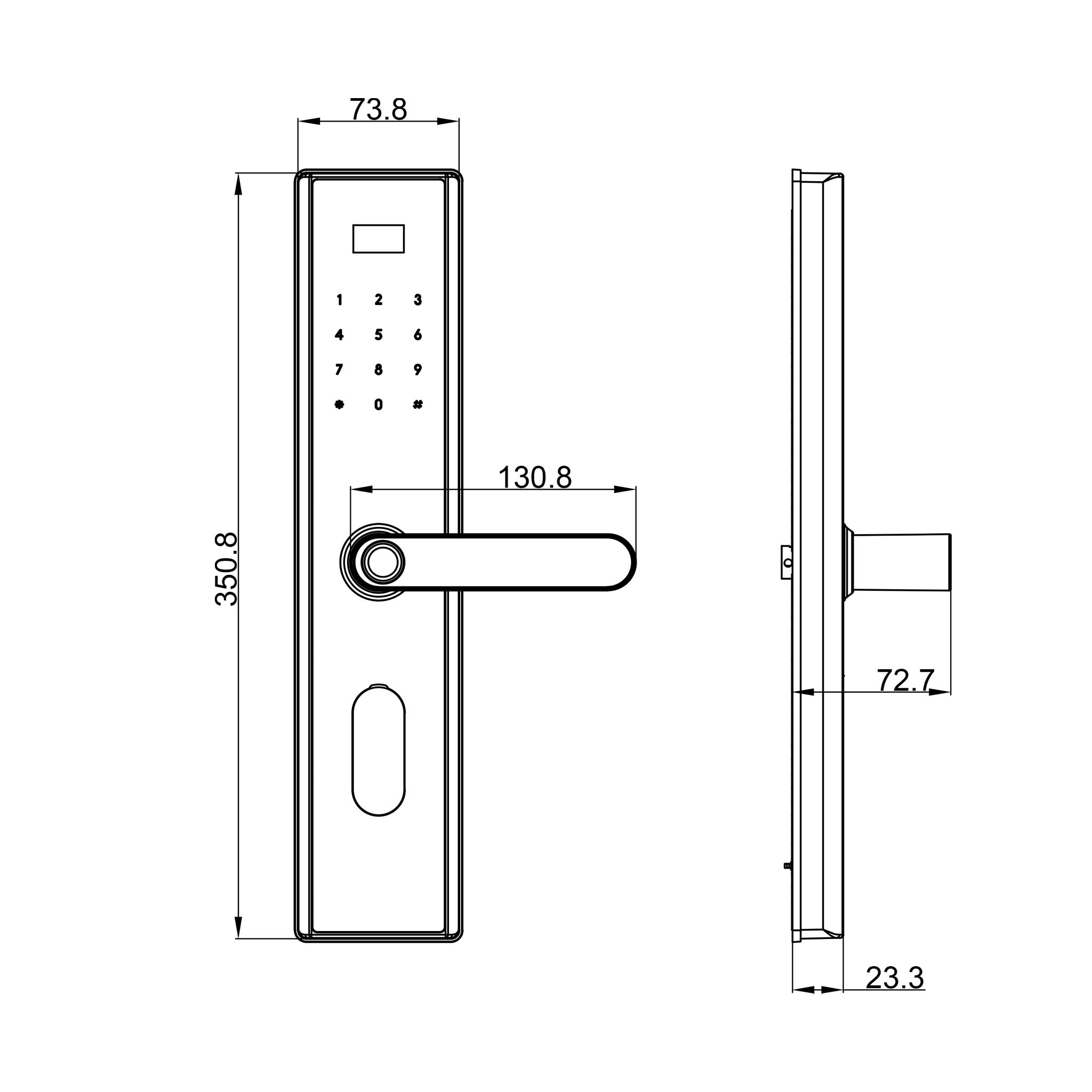 Khóa cửa gỗ Giovani GSL-630B