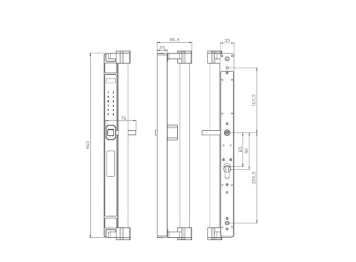 Tay đẩy khóa đại sảnh Demax GL 808 GS LUX