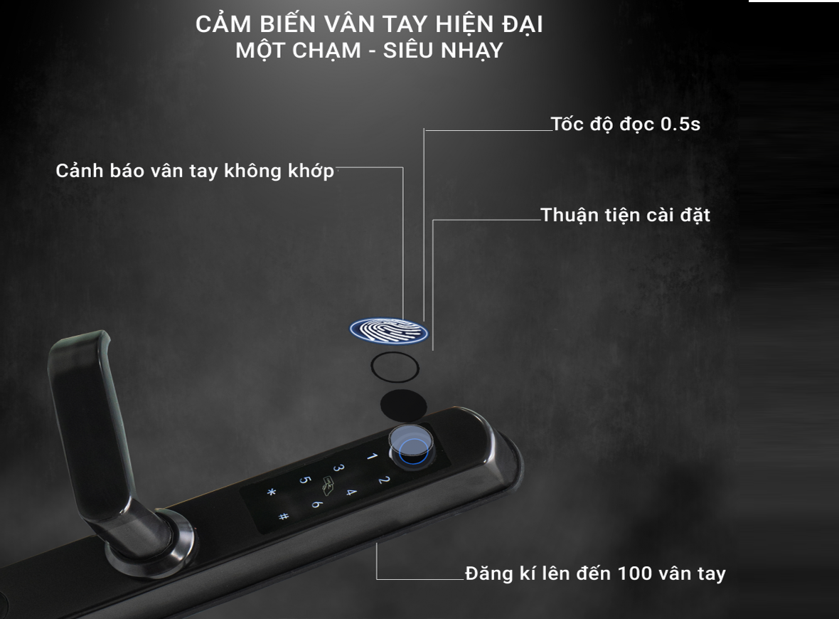 Khoá cửa nhôm Chefs EH-A11RBT