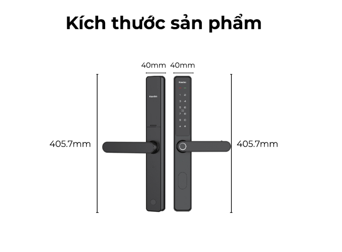 Khóa vân tay cửa nhôm Kaadas S10-5W