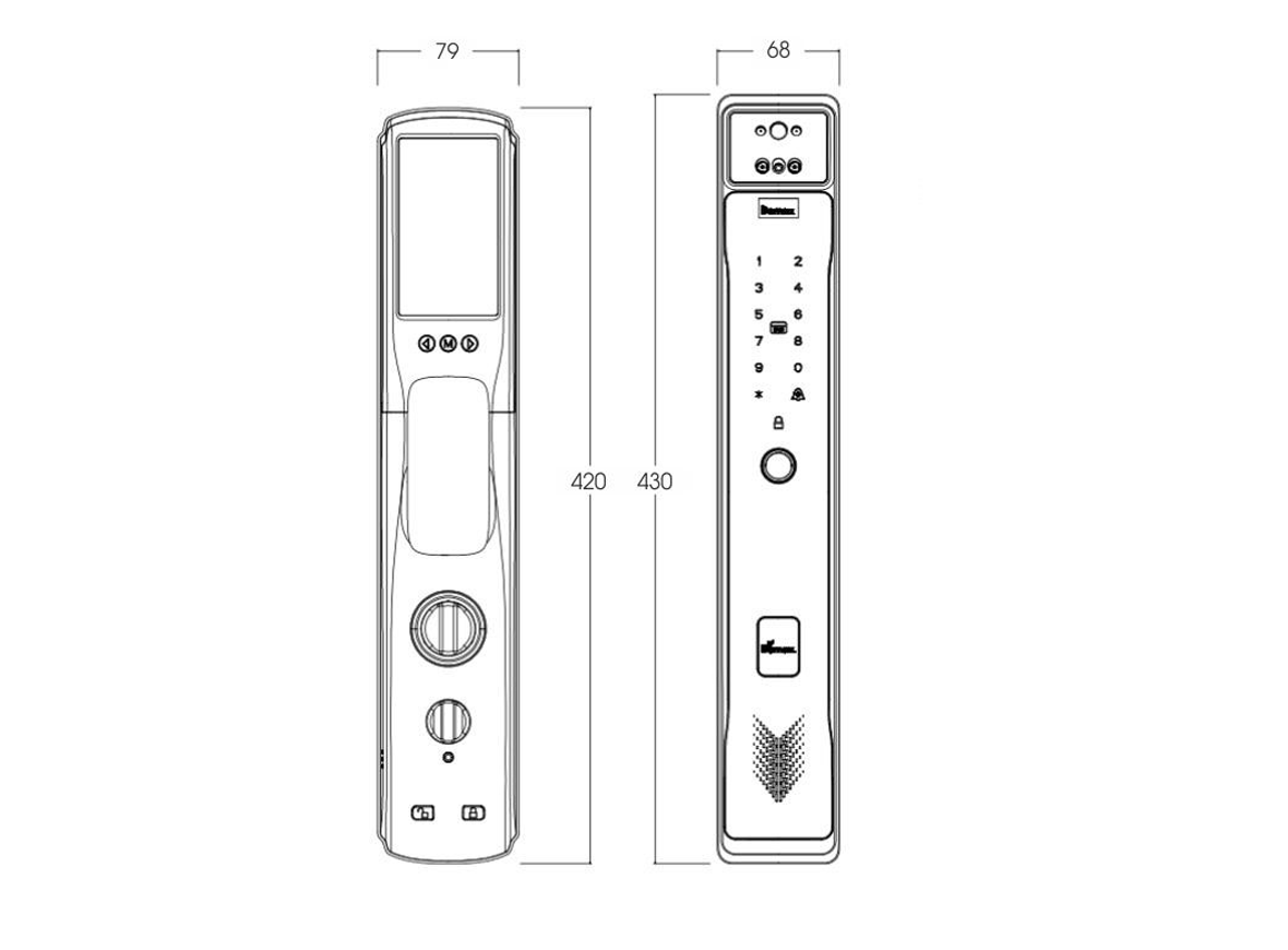 Khóa cửa nhận diện khuôn mặt Demax SL918 AC ID APP WIFI