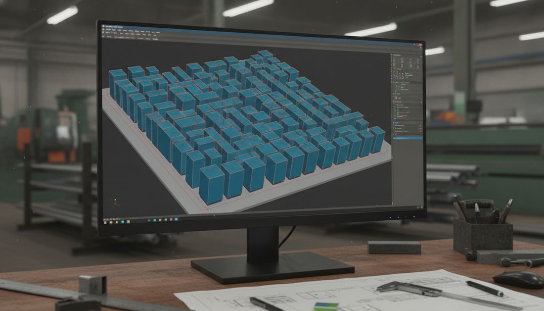 Màn hình CAD/CAM dựng file cắt ống