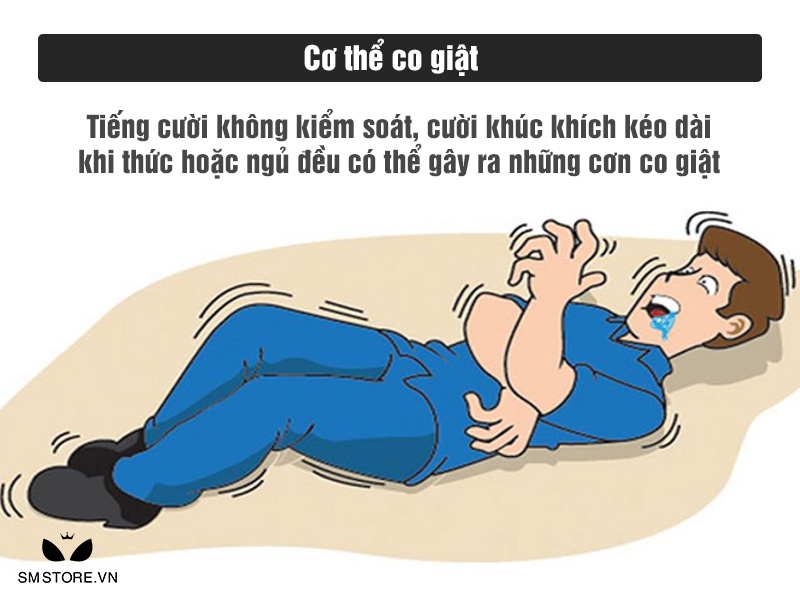 Cười không kiểm soát gây ra co giật