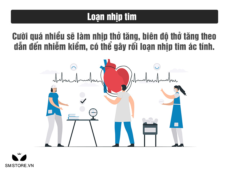 Cười quá nhiều gây rối loạn nhịp tim