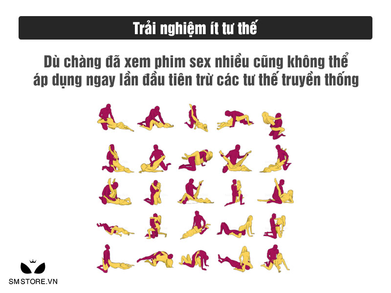 Đàn ông chưa từng quan hệ trải nghiệm ít tư thế