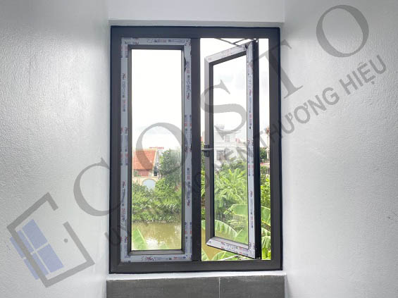 Cửa sổ nhôm kính 2 cánh mở