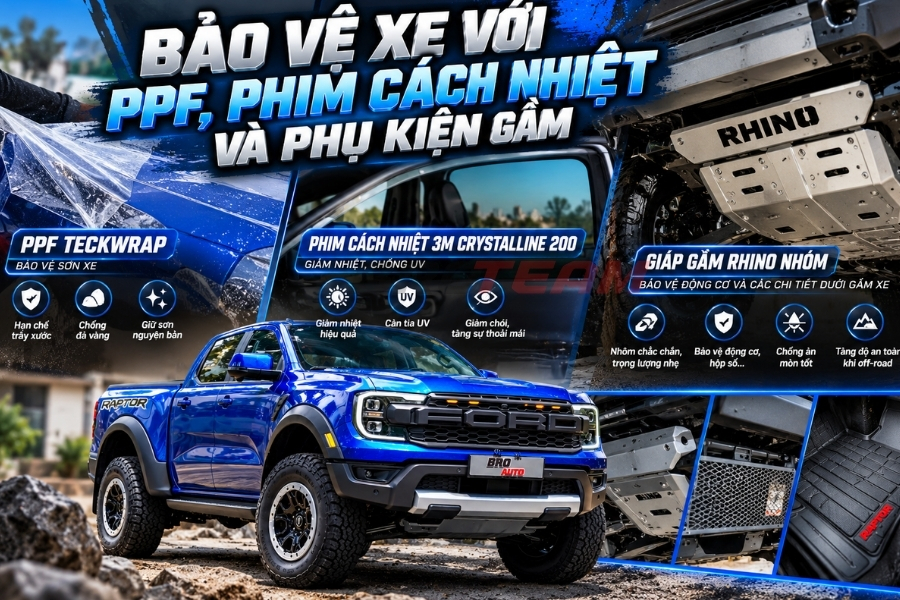 Bảo Vệ Xe Với PPF, Phim Cách Nhiệt Và Phụ Kiện Gầm