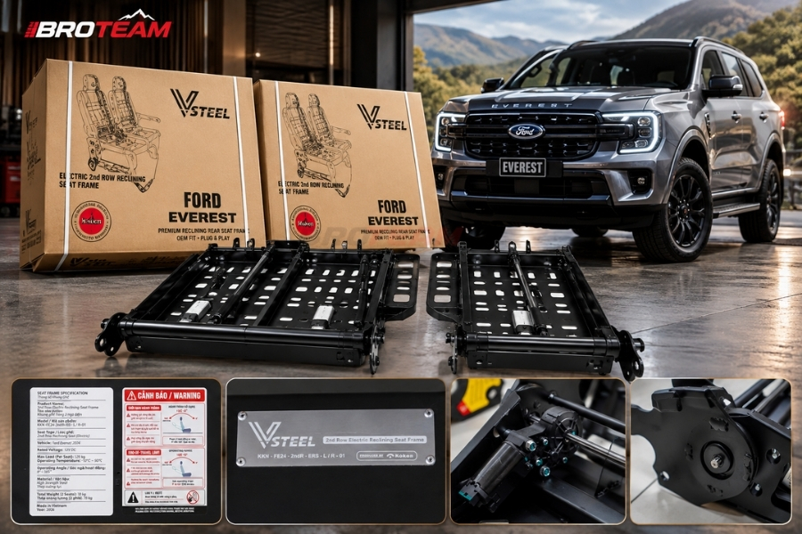 Cấu tạo của khung ghế chỉnh điện Vsteel hàng 2