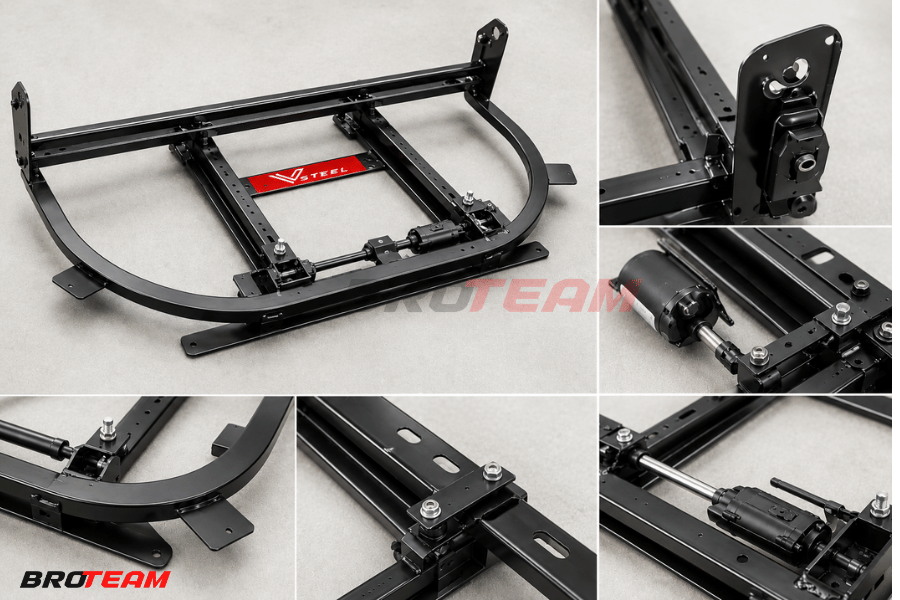 Chi tiết khung ghế chính điện Vsteel V1