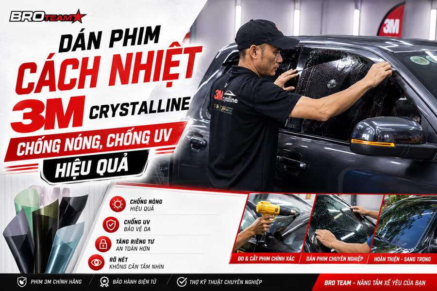 Dán Phim Cách Nhiệt 3M Crystalline Ford Raptor V6