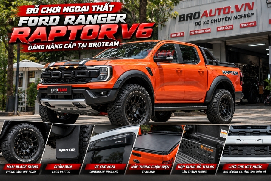Các Món Đồ Chơi Ngoại Thất Ford Ranger Raptor V6