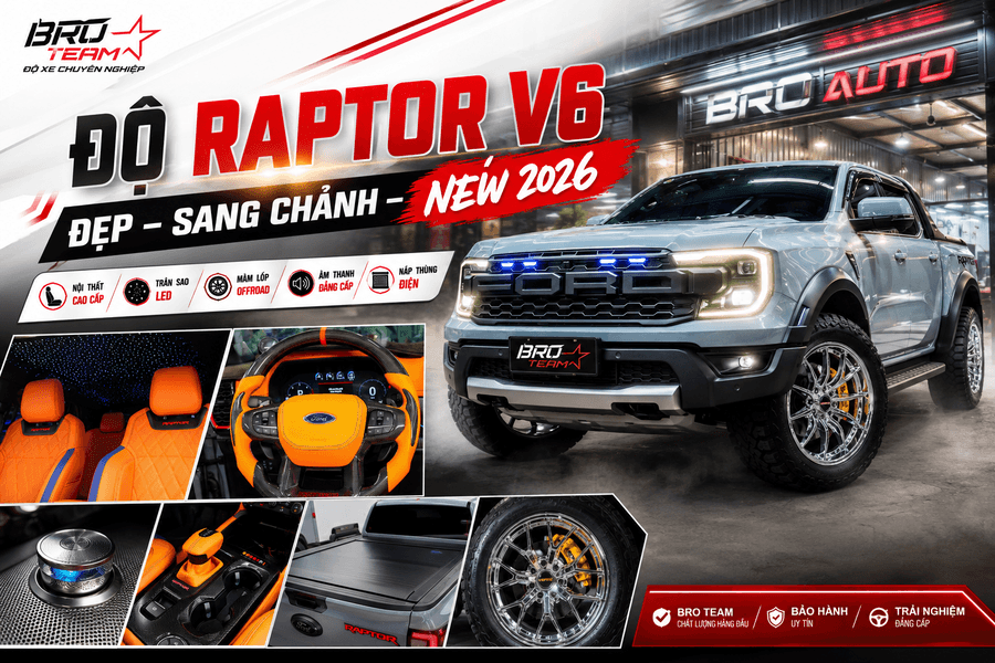 Độ Tiện Ích Nội Thất Cho Raptor V6