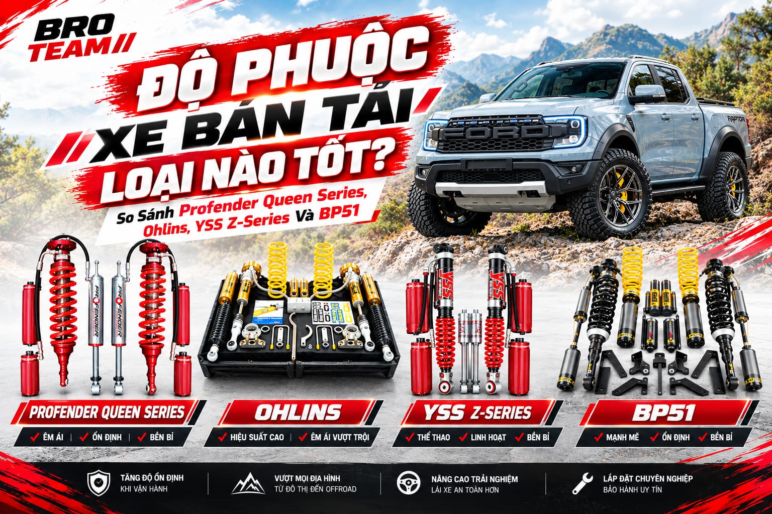 Độ phuộc xe bán tải chuyên nghiệp