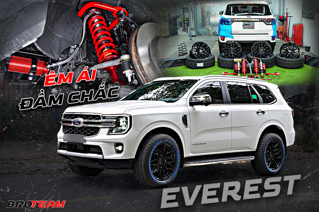 Ford Everest độ giảm xóc