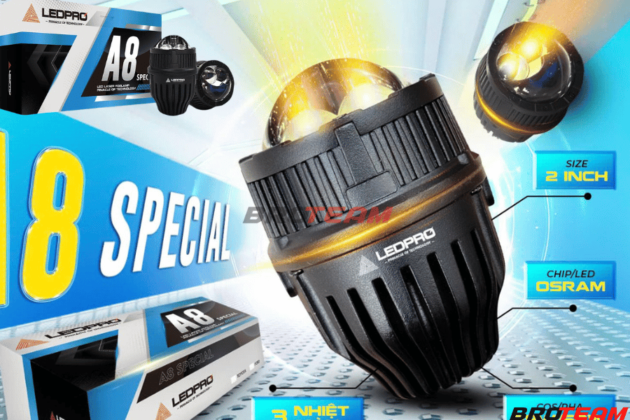 Đèn bi gầm LED A8 Ford Everest – Bổ sung ánh sáng tầm thấp