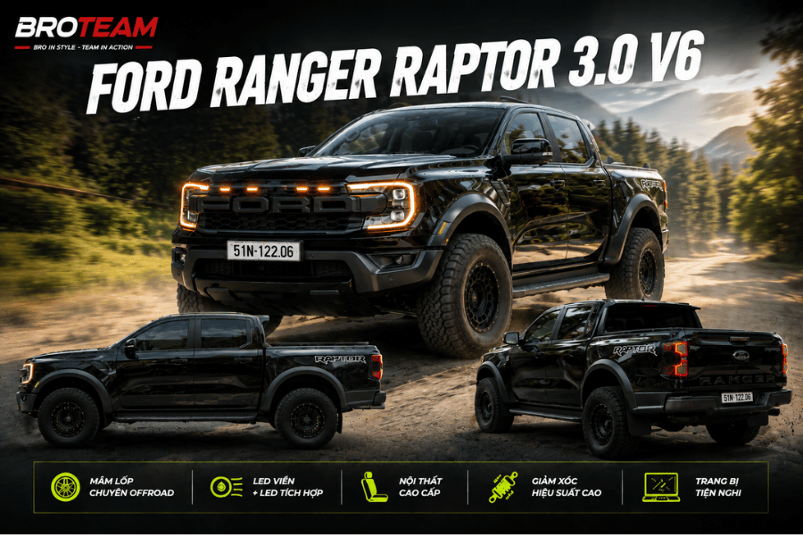 Ford Ranger Raptor 3.0 V6 nâng cấp full option