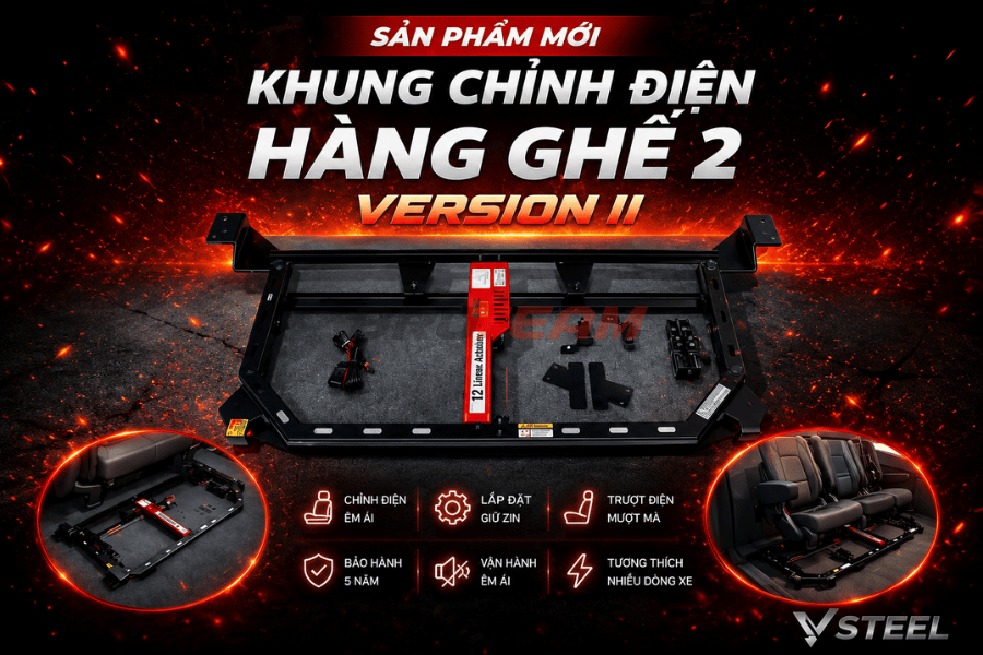 Ghế chỉnh điện Vsteel phiên bản V2 mới ra mắt