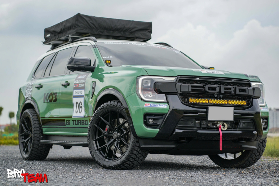 Led Bar trợ sáng cho Ford Everest gắn trên mặt ca lăng