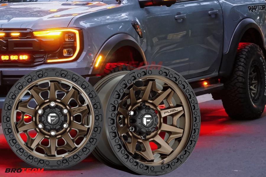 Mâm Fuel Covert D696 và lốp BFGoodrich All Terrain Ford Ranger Raptor