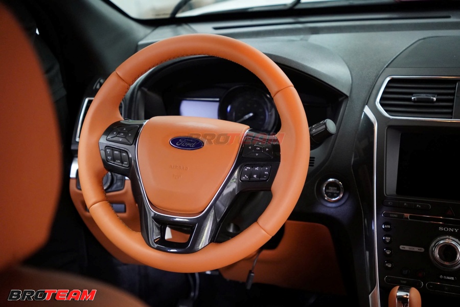 Bọc da nội thất xe Explorer 2017 chuẩn form