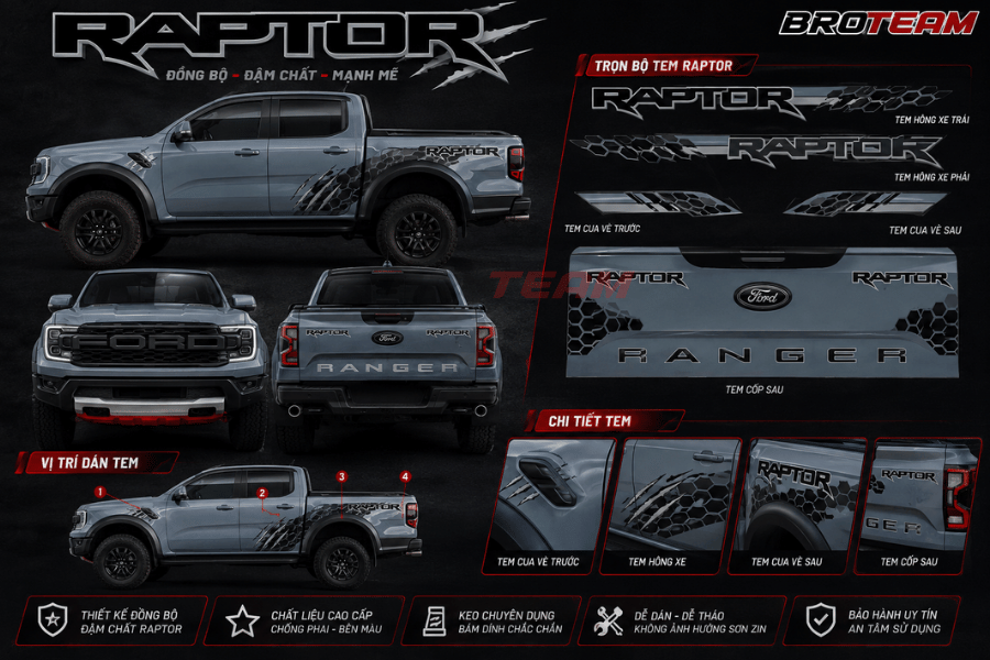 Tem logo Ford Ranger Raptor