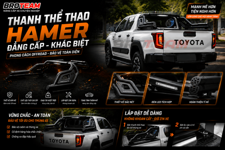 Thanh Thể Thao Hamer Toyota Hilux