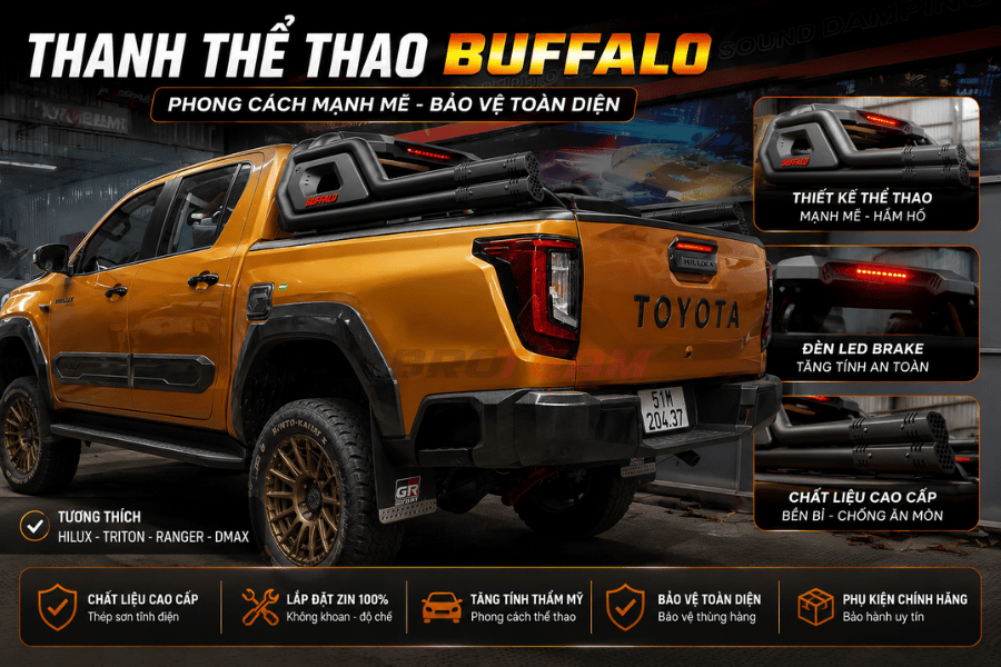 Buffalo Thanh Thể Thao Cho Thùng Xe
