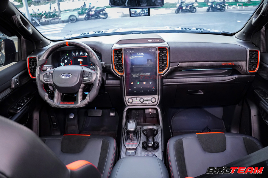 Bộ ốp carbon fiber mờ Ranger Raptor